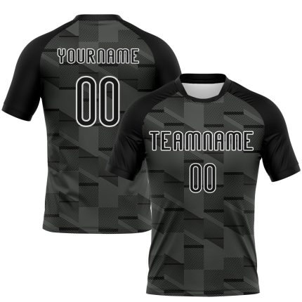 Personalized Volleyball Uniform Jersey - Black and White Lines Sublimation Design Personalized Black White Lines Sublimation
