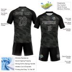 Custom Name and Number Volleyball Uniform Jersey - Personalized Black and White Lines Design Personalized Black White Lines