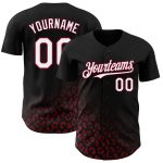 Personalized 3D Leopard Print Fashion Baseball Jersey - Black, White, Maroon Color Fade Personalized Black White-Maroon 3D