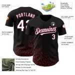 Custom Leopard Print Baseball Jersey - 3D Black White Maroon Fade Design with Name and Number - Fashion Team Apparel Personalized