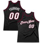 Personalized Authentic Basketball Jersey Black White Maroon Throwback Personalized Black White-Maroon Authentic Throwback