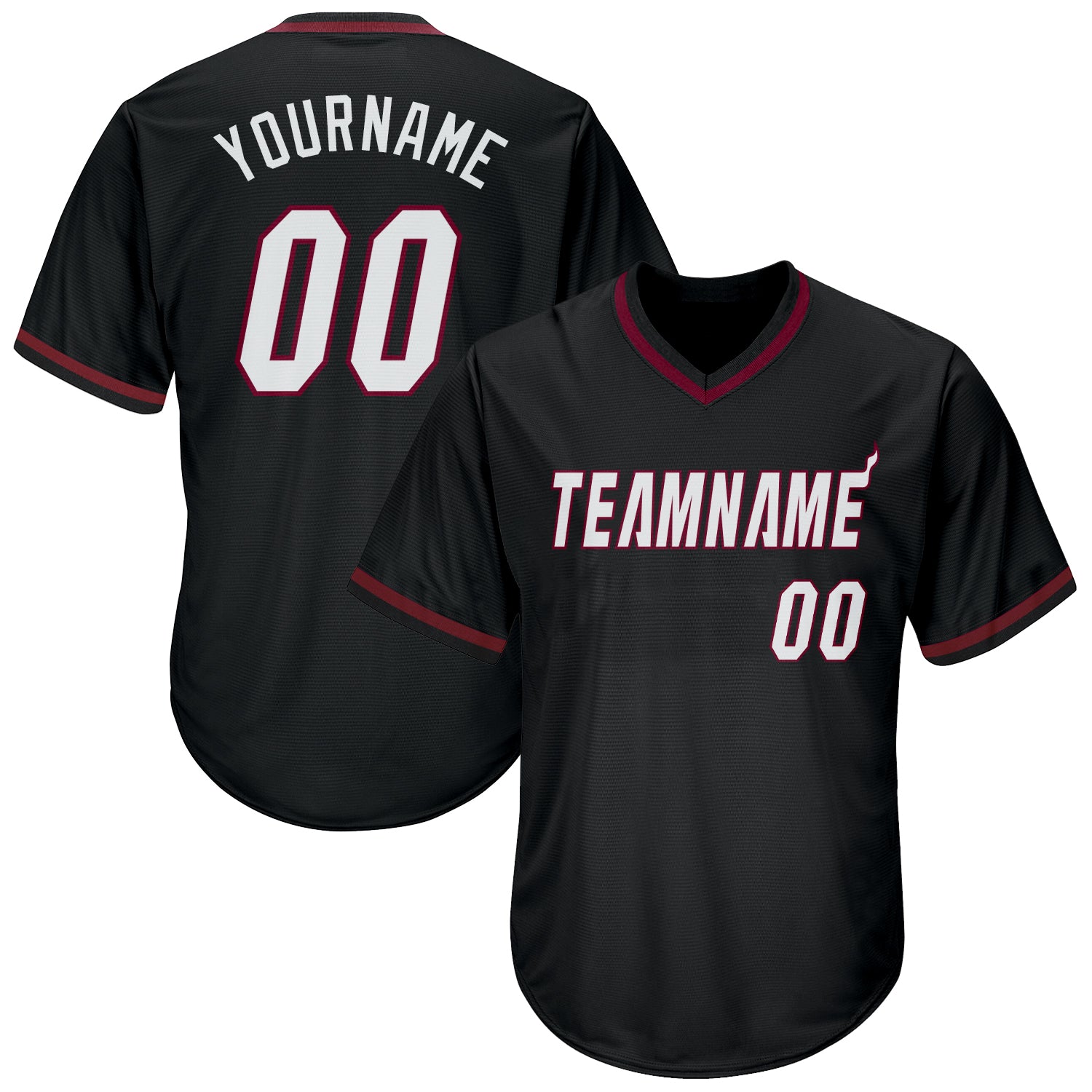 Custom Name Number Personalized Black White Maroon Baseball Jersey Shirt Authentic Throwback Rib-Knit Personalized Black