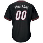 Custom Name Number Personalized Black White Maroon Baseball Jersey Shirt Authentic Throwback Rib-Knit Personalized Black