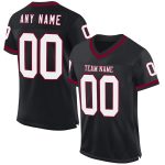Personalized Black White Maroon Mesh Throwback Football Jersey for Men Women Kids Personalized Black White-Maroon Mesh Throwback