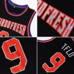 Personalized Black Maroon Throwback Basketball Jersey for Men and Women Personalized Black White-Maroon Throwback Basketball