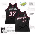 Personalized Black Maroon Throwback Basketball Jersey for Men and Women Personalized Black White-Maroon Throwback Basketball