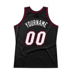 Personalized Black Maroon Throwback Basketball Jersey for Men and Women Personalized Black White-Maroon Throwback Basketball