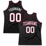 Custom Black White Maroon Throwback Basketball Jersey - Personalized Sports Apparel 3 Personalized Black White-Maroon Throwback
