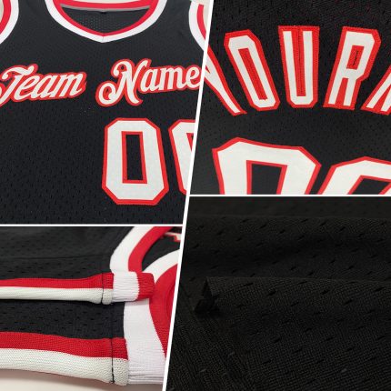 Personalized Throwback Basketball Jersey Black White Maroon Size 4 Personalized Black White-Maroon Throwback Basketball Jersey