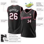 Personalized Throwback Basketball Jersey Black White Maroon Size 4 Personalized Black White-Maroon Throwback Basketball Jersey