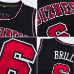 Personalized Black Maroon Throwback Basketball Jersey - Custom Sports Apparel Personalized Black White-Maroon Throwback Basketball