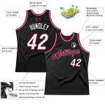 Personalized Black Maroon Throwback Basketball Jersey - Custom Sports Apparel Personalized Black White-Maroon Throwback Basketball