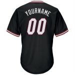 Personalized Black White Maroon Rib-Knit Baseball Jersey Shirt for Men Personalized Black White-Maroon Throwback Rib-Knit