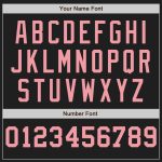 Customized Black and White Medium Pink Pinstripe Baseball Jersey with Team Name and Number Personalized Black White-Medium