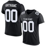 Customizable Black and White Football Jersey - Personalized Mesh Sports Jersey 2 Personalized Black White Mesh Football Jersey