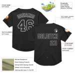 Personalized Black and White Baseball Jersey Throwback Style for Men, Women, Kids - Custom Mesh Design Personalized Black