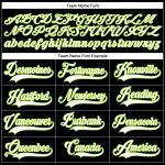 Personalized Neon Green Hockey Lace Neck Jersey - Black and White Design Personalized Black White-Neon Green Hockey Lace
