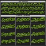 Custom Name Number Baseball Jersey - Personalized Black White Neon Green Pinstripe Authentic Fashion Personalized Black White-Neon