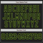 Custom Name Number Baseball Jersey - Personalized Black White Neon Green Pinstripe Authentic Fashion Personalized Black White-Neon