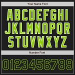 Personalized Neon Green Black White Raglan Baseball Jersey for Men and Women Personalized Black White-Neon Green Raglan Sleeves