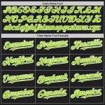 Personalized Neon Green Black White Raglan Baseball Jersey for Men and Women Personalized Black White-Neon Green Raglan Sleeves