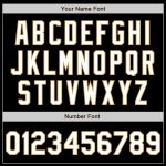 Custom Black White Gold Baseball Jersey with Arm Shapes - Personalized Team Name & Number Personalized Black White-Old Gold