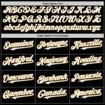 Personalized Black White Old Gold Arm Shapes Baseball Jersey in 3 Colors Personalized Black White-Old Gold 3 Colors Arm Shapes