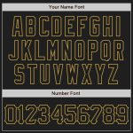 Custom Name Number 3D Pattern Abstract Splatter Grunge Art Baseball Jersey - Personalized Black White Old Gold Design Personalized