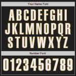 Personalized Black and White Old Gold Baseball Jersey for Men and Women Personalized Black White-Old Gold Baseball Jersey