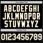 Custom Name Number Varsity Letterman Hoodie Jacket Black White Old Gold Bomber Full-Snap Team Spirit Gear Personalized Black