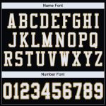 Personalized Custom Name and Number Football Jersey - Black White Old Gold Mesh Authentic Team Gear Personalized Black White-Old