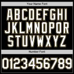 Personalized Throwback Baseball Jersey in Black, White, and Old Gold Mesh Personalized Black White-Old Gold Mesh Throwback