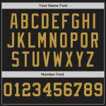 Personalized Black White Old Gold Pinstripe Baseball Jersey - Authentic Fashion Apparel Personalized Black White-Old Gold