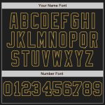 Custom Name Number Authentic Baseball Jersey Black White Old Gold Pinstripe Fashion Team Design Personalized Black White-Old