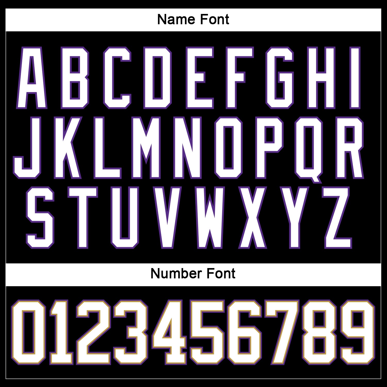 Personalized Hockey Jersey Black White Old Gold Purple Lace Neck Design Personalized Black White Old Gold-Purple Hockey Lace - Image 5