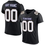 Customizable Black White Gold Purple Mesh Football Jersey with Personalized Name and Number - Authentic Team Apparel Personalized
