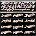 Custom Personalized Baseball Jersey - Black White Gold Purple Throwback, Team Name & Number, Authentic Mesh Personalized