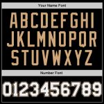 Personalized Black and White Throwback Basketball Jersey in Old Gold Personalized Black White-Old Gold Throwback Basketball