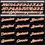 Custom Name and Number Personalized Black White-Orange Baseball Jersey - Authentic Team Jersey Personalized Black White-Orange