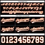 Custom Team Basketball Shorts with Name & Number in Black, White, Orange - Authentic Design Personalized Black White-Orange