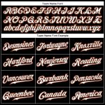Custom Name and Number Sleeveless Baseball Jersey - Personalized Black White Orange Team Jersey Personalized Black White-Orange