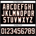 Custom Name and Number Sleeveless Baseball Jersey - Personalized Black White Orange Team Jersey Personalized Black White-Orange