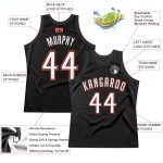 Custom Basketball Jersey with Personalized Name and Number - Black White Orange Authentic Throwback Personalized Black White-Orange