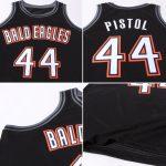 Custom Basketball Jersey with Personalized Name and Number - Black White Orange Authentic Throwback Personalized Black White-Orange