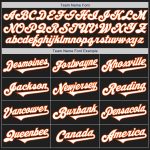 Custom Name and Number Personalized Authentic Black White-Orange Baseball Jersey Two Tone Personalized Black White-Orange
