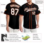 Custom Black White Orange Baseball Jersey - Personalized Sports Apparel 3 Personalized Black White-Orange Baseball Jersey