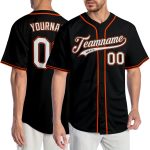 Custom Black White Orange Baseball Jersey - Personalized Sports Apparel 3 Personalized Black White-Orange Baseball Jersey