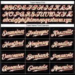 Custom Personalized Black White Orange Baseball Jersey for Kids and Adults Personalized Black White-Orange Baseball Jersey