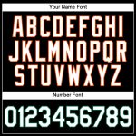 Custom Personalized Black White Orange Baseball Jersey for Kids and Adults Personalized Black White-Orange Baseball Jersey