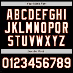 Personalized Baseball Jersey Black White Orange for Adults - Size 6 Personalized Black White-Orange Baseball Jersey 6